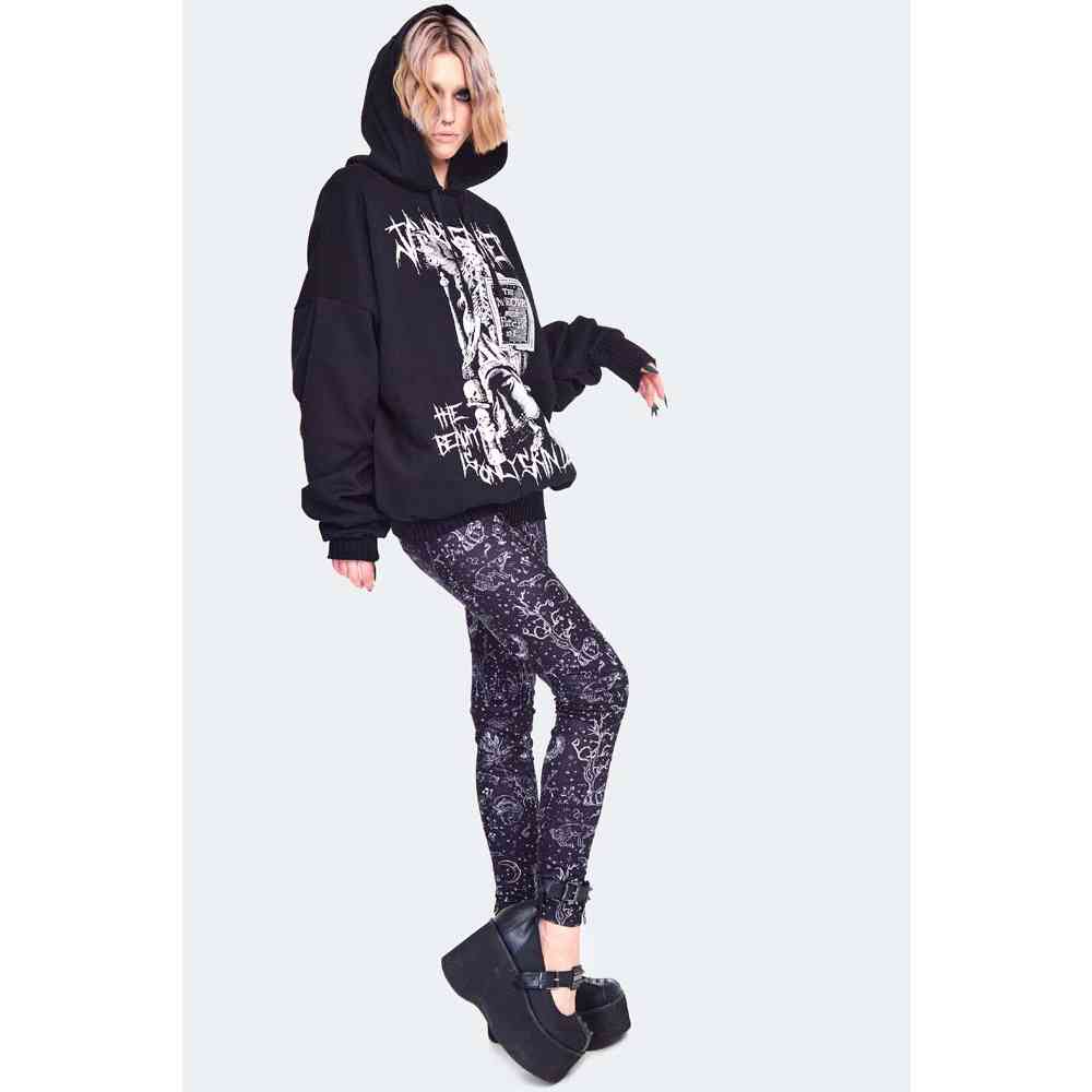 Jawbreaker - Night Forest Print Leggings - Black